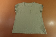 Max Studio Womens Size Small Green Short Sleeve Favorite Pocket Tee