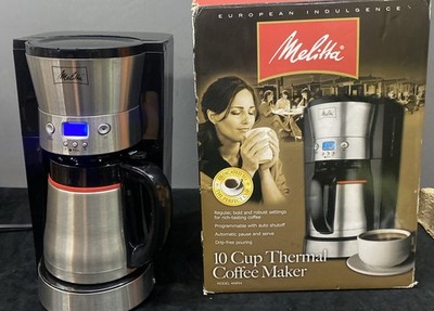 Melitta 10-Cup  Thermal Coffee Maker,Stainless Steel Lightly Used W Box Works