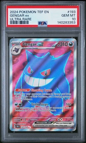 2024 POKEMON TEF EN-TEMPORAL FORCES ULTRA RARE #193 GENGAR EX PSA 10