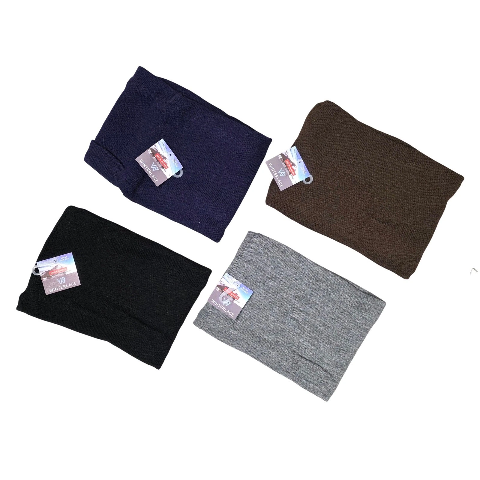 Winterlace Neck Gaiter Fleece Lined Knit Warmer Adult One Size Multi New