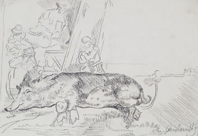 REMBRANDT VAN RIJN Drawing on paper (Handmade) signed and stamped mixed media.