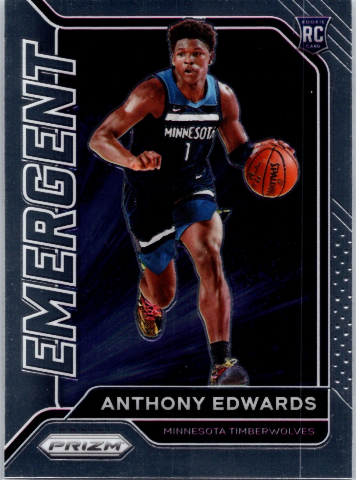 2020-21 Panini Prizm #3 Anthony Edwards Emergent