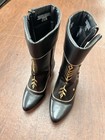Disney Store Frozen Queen Anna Black Boots Costume Shoes Girl Sz 13/1 Princess