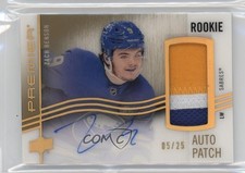 2024-25 Premier 2024-25 Upper Deck Update Gold 5/25 Zach Benson Patch Auto 4k5