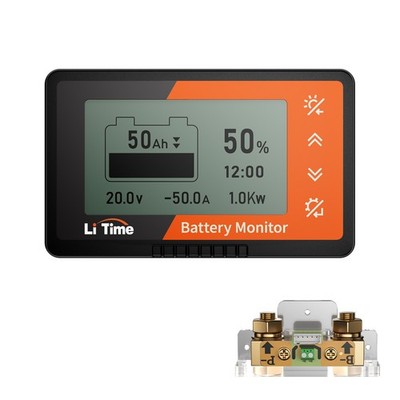 LiTime 500A Batteriewächter Kapazität Spannung Voltmeter Mit LCD-Display Shunt