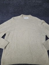 Abercrombie  Fitch Sweater Mens XL Beige Soft AF Crewneck Knit Pullover Casual