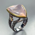 Fine Jewelry 30 ct Natural Rose Quartz Ring 925 Sterling Silver Size 8 /R471352