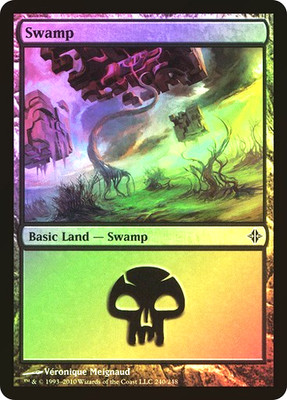 MTG - Swamp - Foil - Rise of the Eldrazi - Magic the Gathering
