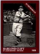 1994 Conlon Collection TSN #1124 Harlond Clift Burgundy