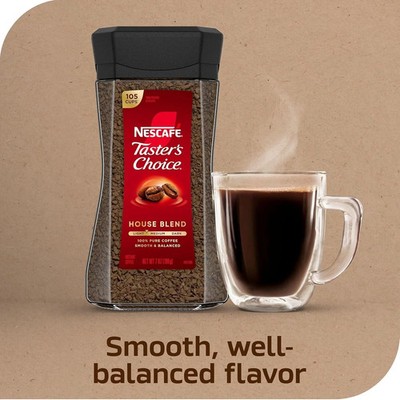 Nescafe Taster's Choice Instant Coffee House Blend 2 Canister Pack