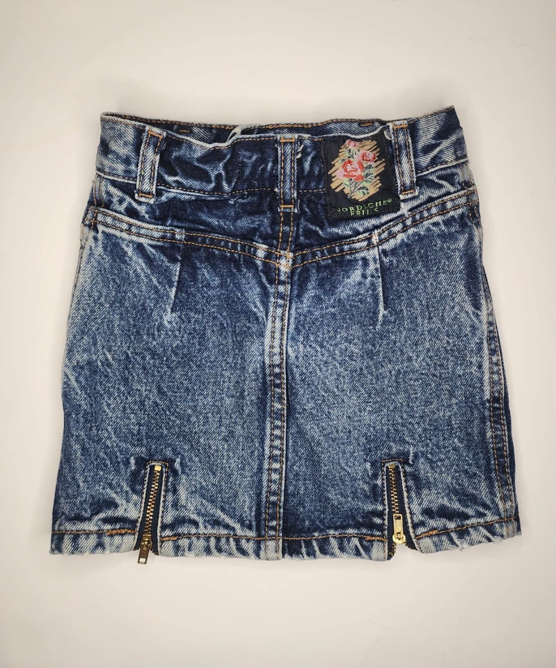 Falda vaquera vintage Jordache volantes lavado ácido niñas talla 4 Foto 2 de 4