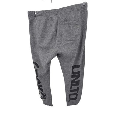 Y2K ECKO UNLTD Mens Jogger Sweatpants 40x31 Y2K Grey Leg Logo Drawstring