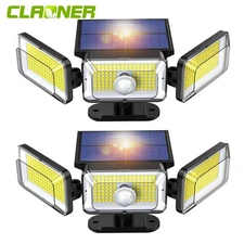 368 LED Solar Lights Outdoor 3000LM Waterproof Motion Sensor Security Wall Lamp