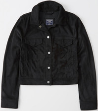 Womens Abercrombie A&F Faux Suede Cropped Tru...