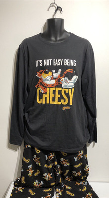Underlabs Cheetos Size Medium Long Sleeve Sleep Set - Unisex - BNWT - Black
