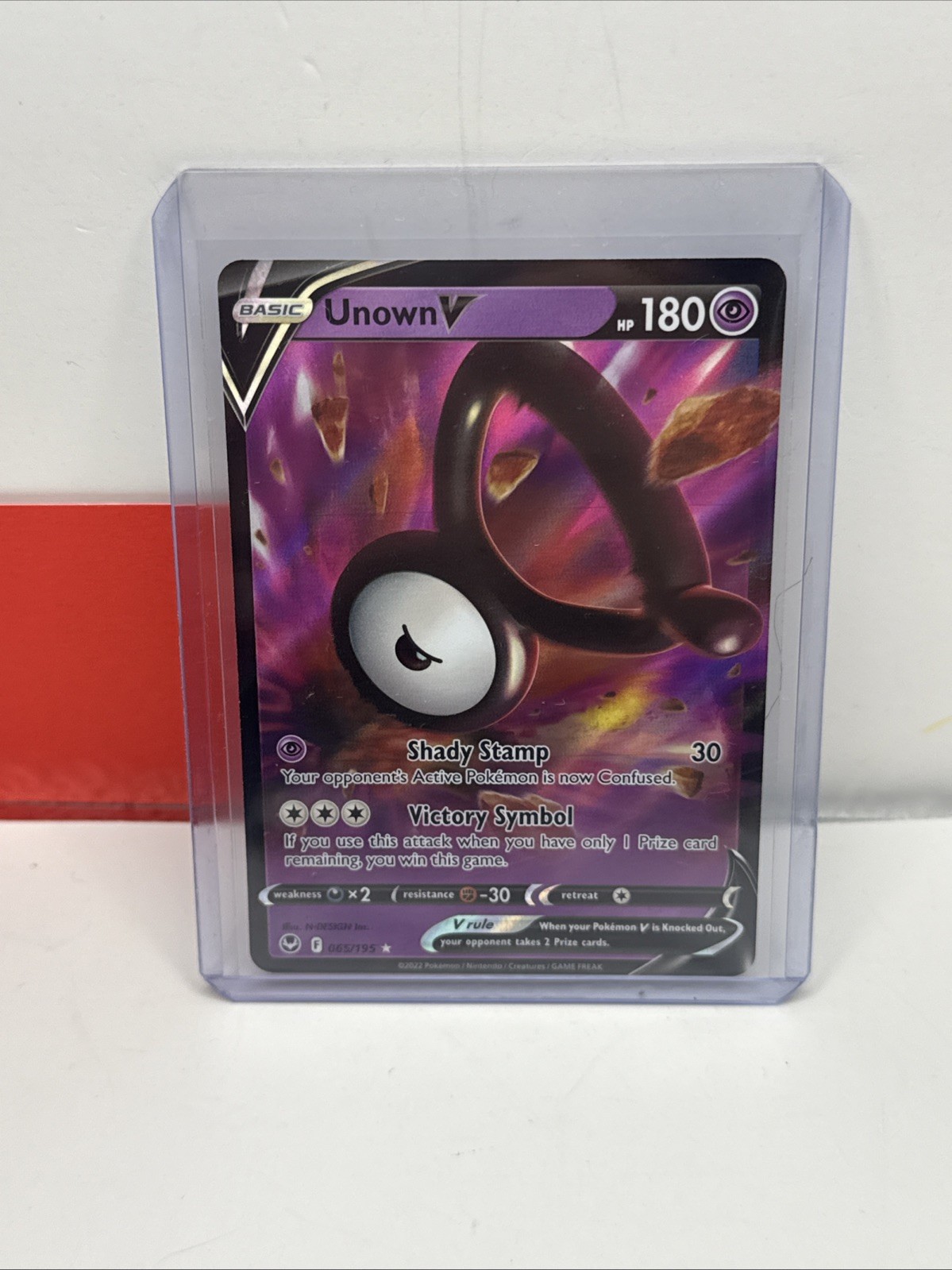 Pokemon TCG Card - Unown V 65/195 - Ultra Rare Holo NM - Pokemon Silver Tempest