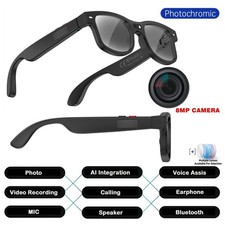 AI Smart Glasses Camera Bluetooth Call Voice Assistant Music Translate For Unise