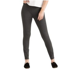 Quince Ultra-Stretch Ponte Skinny Cropped Pants Quiet Luxury Career Charcoal M