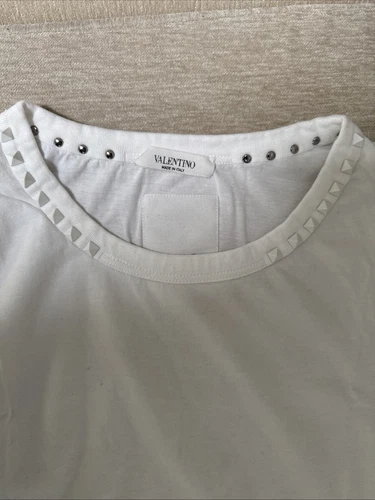 Valentino Men’s Rockstud T-shirt Short Sleeve White Size XXL
