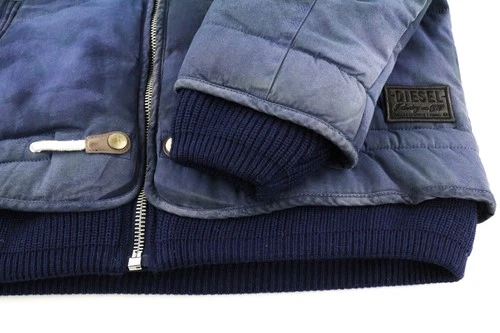 DIESEL Men Jacket W-Spleak-A S Blue Washed Oversized Bomber Insulated RRP325 image 7