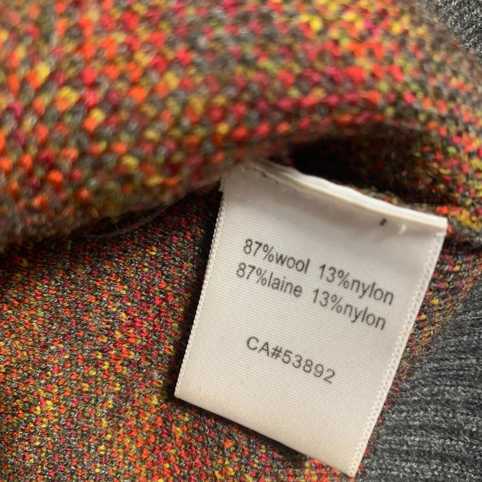 Suéter de diseño islandés para mujer pequeño gris cárdigan mezcla de lana nórdico floral AOP Foto 2 de 4