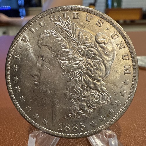 1885 O MORGAN SILVER DOLLAR! Circulated Nice Coin! AU/UNC