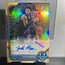2021-22  - Chrome Prospect Autographs Justin Moore Orange Refractor 25 (AU, RC)