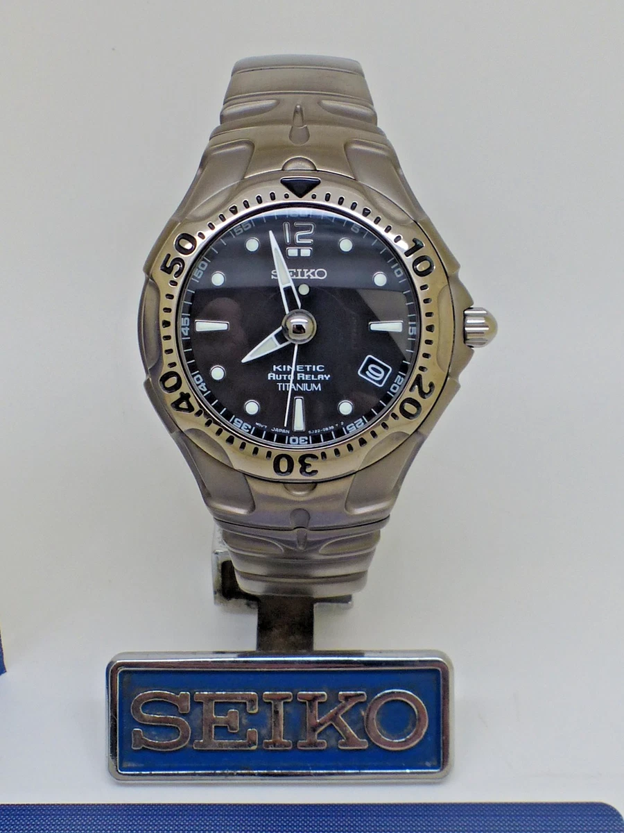 Reloj Seiko Kinetic Relé Automático Titanio 5J22-0B89 Ref: SMA079 Solo Ex/Pantalla