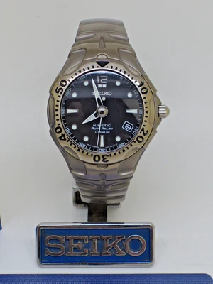 Reloj Seiko Kinetic Relé Automático Titanio 5J22-0B89 Ref: SMA079 Solo Ex/Pantalla - Imagen 1 de 4