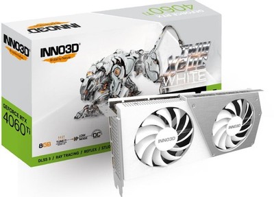 INNO3D nVidia GeForce RTX 4060 Ti 8GB TWIN X2 OC White GPU 8GB GDDR6 Graphics