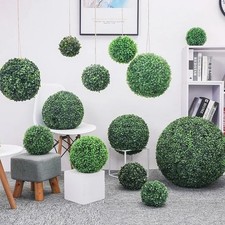 Artificial Boxwood Grass Ball Plant Topiary Decor Garden Wedding 10-48cm