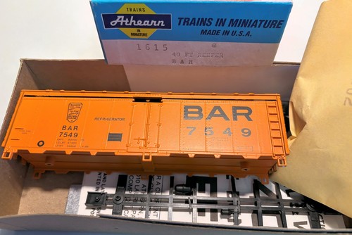 KIT BARRA COCHE CAJA NARANJA ATHEARN 1615 HO BANGOR & AROOSTOCK RR MAINE #7549 *NUEVO EN CAJA* | Condition: New