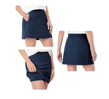 NEW WOMEN MEMBERS MARK PULL ON 4 WAY STRETCH SKORT WITH RIB SIDE PANEL VARIETY