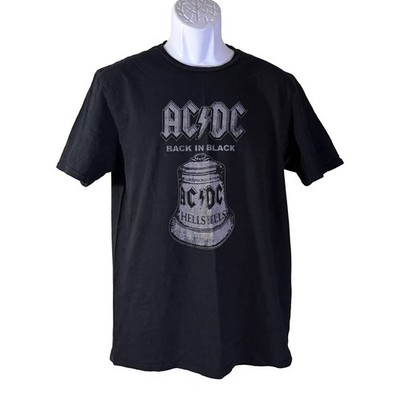 AC/DC Back in Black Hells Bells Short Sleeve Black T-Shirt Large