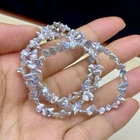 natural baroque  silver blue gray saltwater pearl necklace