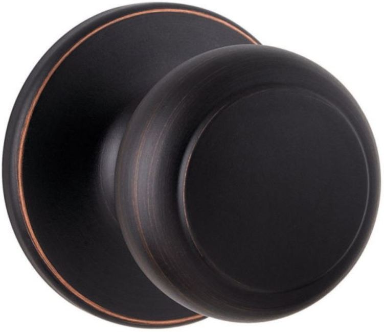 Kwikset 200CV Cove Passage Door Knob Set in Satin Nickel