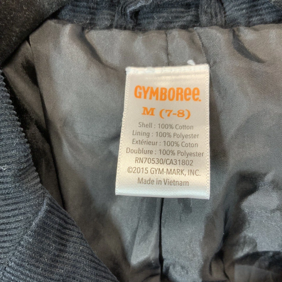 VTG 90s Y2K Gymboree Boys Navy Black Corduroy Blazer Jacket Sz 7-8 EUC - Image 3 of 4
