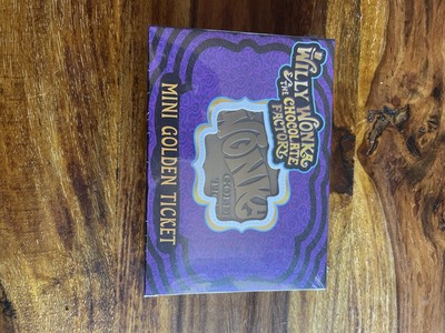 Willy Wonka & The Chocolate Factory Mini Golden Ticket Metal NEU