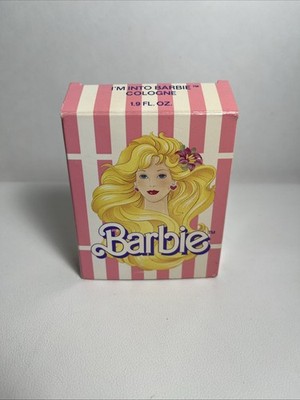 Vintage 1989 Avon Barbie I m Into Barbie Cologne Perfume with Box 1.9 oz