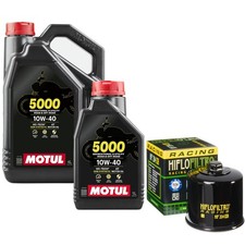 FZ800 FZ8 Naked Oil and RC Filter Kit Motul 5000 10w40 5L Yamaha FZ 800 2011 8.60 per litre