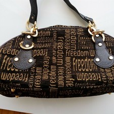 borsa bag VINTAGE ROBERTO CAVALLI 90 freedom MADE ITALY dusty bag maculato gold 