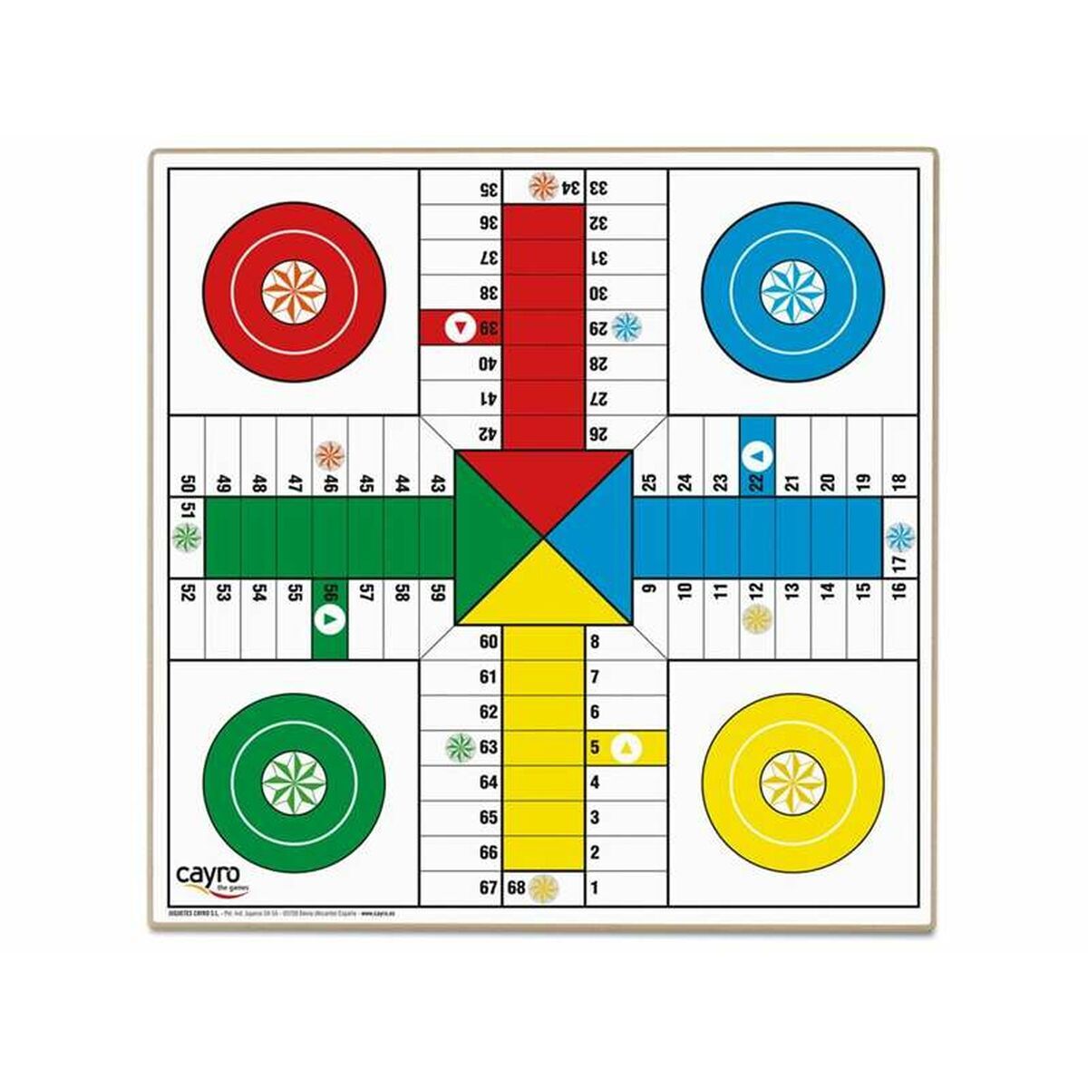 Tabellone per Parcheesi e Gioco dell'Oca Cayro 33 x 33 cm [33 x 33 cm]