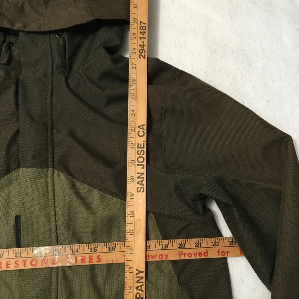 Champion 3 in 1 Systems olive Jacket with Hood Mens Size medium ZIPPER ISSUE. - Image 4 of 4