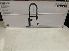 Kohler Sous Pro Faucet - Matte Black Finish With Soap Dispenser R10651-SD-BL NEW