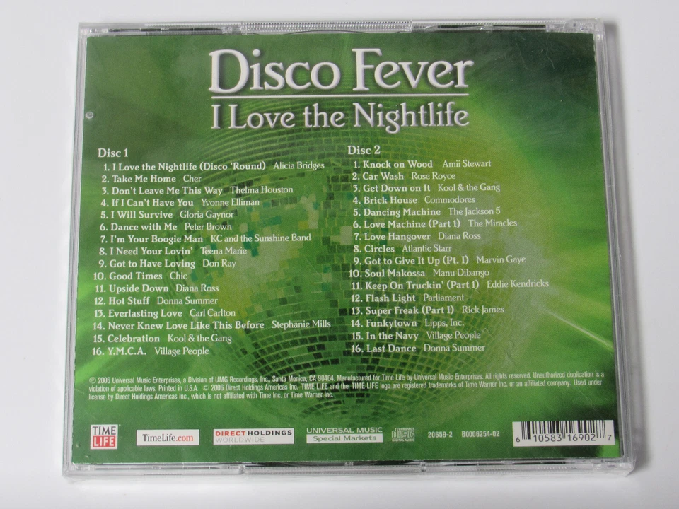 Time Life: Disco Fever I Love The Nightlife NEW/SEALED (CD Box Set) Music + FREE - Imagem 2 de 3