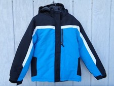 NEW Athletech Coat Puffer XL 14 16 Blue Black 2 in One Boys water resistant