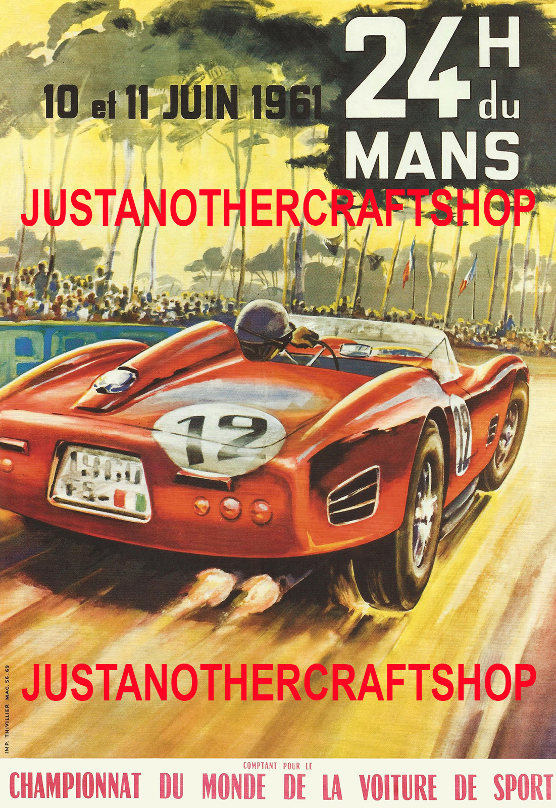 Le Mans 1961 Motor Racing Large A3 Size Poster Advert Sign Leaflet | eBay