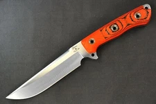 Busse Custom Urban Grudge .22" Satin INFI w/Swedge, G10 G-rexed Orange/Black G10