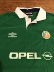 Vintage NEW 1990s Republic Of Ireland FAI Soccer Jersey By Umbro Size Large Opel — photo 3