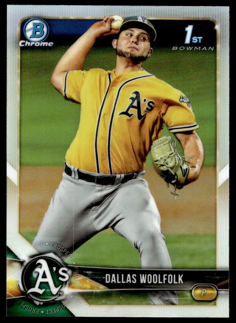 2018 Bowman Draft Chrome Refractor Dallas Woolfolk G30 Oakland